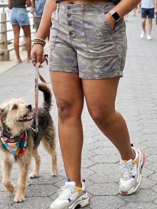 Anthropologie Pants - Anthropologie Camo Cargo Utility Shorts, Button Fly. Y2K, Streetwear, Gorpcore